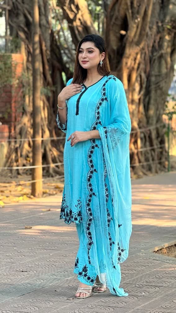 Embroidery Cotton Three Piece (2)