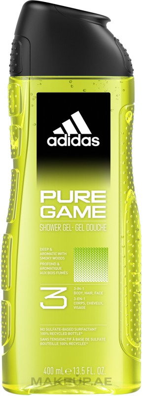 Adidas Pure Game 3-in-1 Shower Gel for Body, Hair and Face 250ml | Spain
