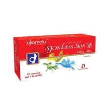 Okamoto Lubricated Skinless Skin Ultra Thin Condoms for Men 10pcs | Thailand