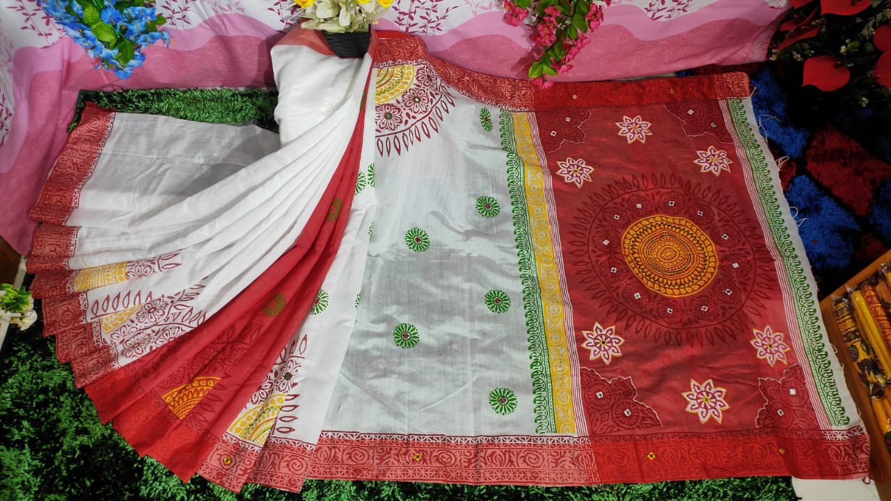 Embroidered Dupion Silk Saree