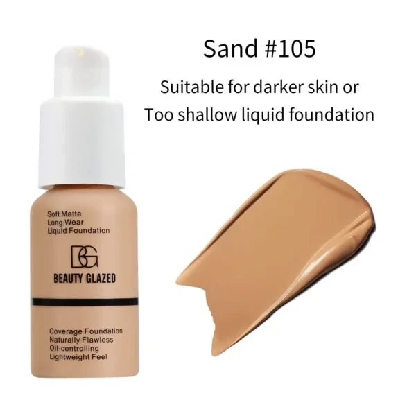 Beauty Glazed Soft Matte Long-wear Liquid Foundation 30ml | Shade# 101-105