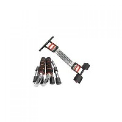 Combo Pack of Chest Pull and Push Up Bars - Black and Silver