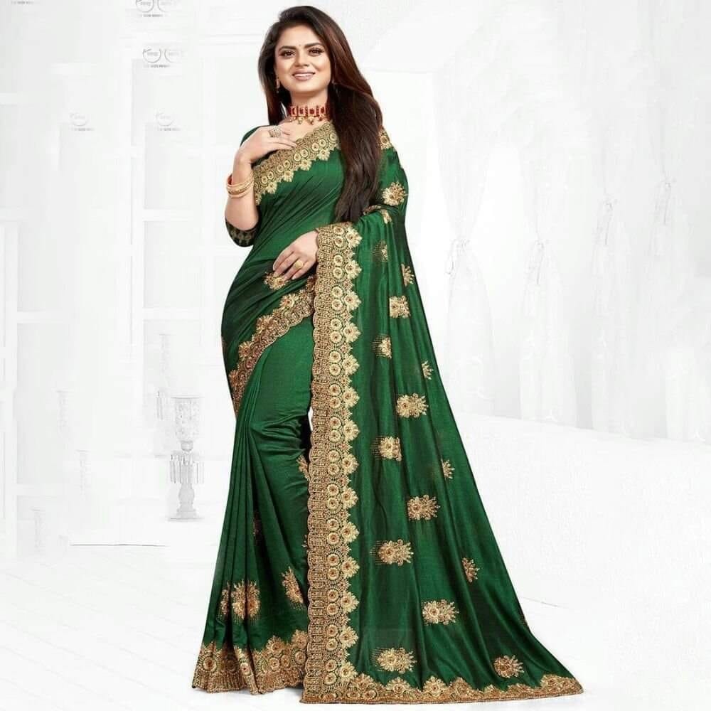 Indian Georgette Saree with Blouse Piece (17)