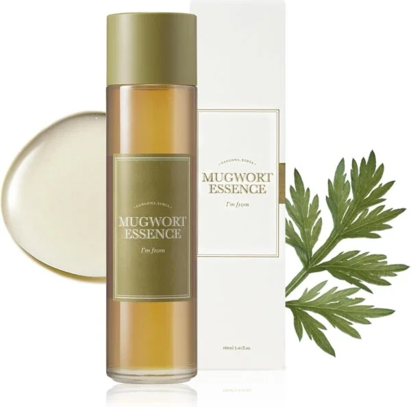 I’m From Mugwort Essence 160ml | 100% Vegan Extract – Soothe Sensitive and Irritated Skin, Redness Relief, Refreshing, Korean Hydrating Toner | All Skin Types, PETA Approved | Korea