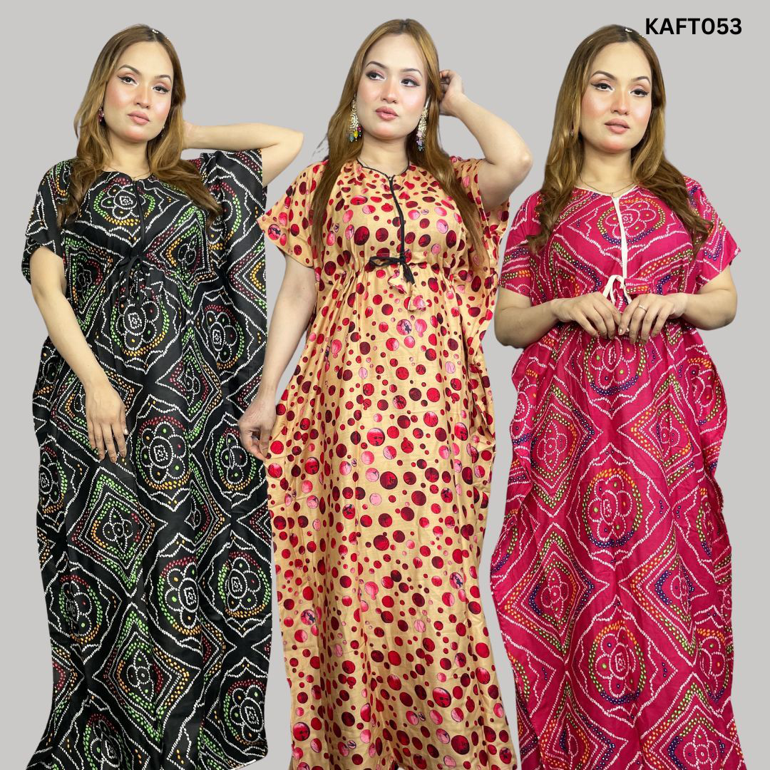 Long Kaftan Maxi Combo Pack of 3 For Women