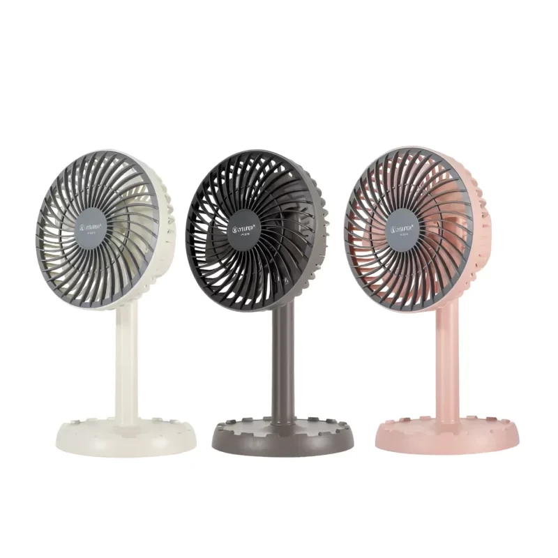 JY SUPER JY-2218 AC/DC Rechargeable 4000mAh Mini Desk Fan – Random Color