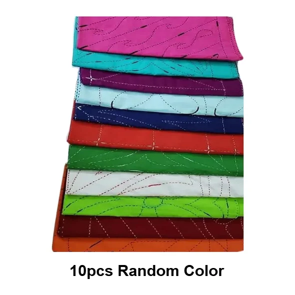 Katha for Baby Cotton Nokshi Katha 1/3/6/10pcs Combo Pack of Big Size Baby Nokshi Katha – Multicolor