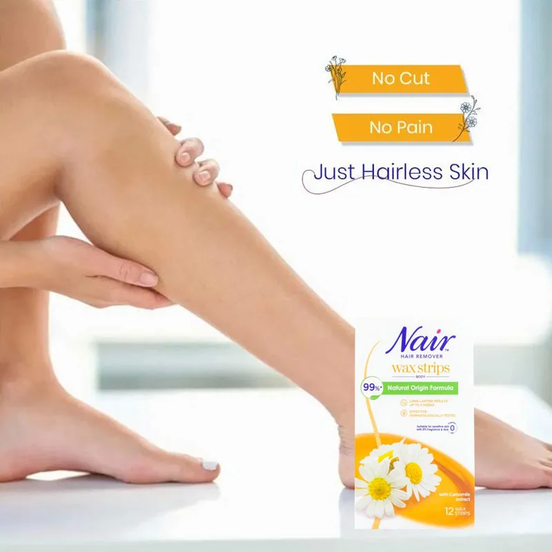 Nair Hair Remover Body Wax Strips With Chamomile Extract 12’s Pack