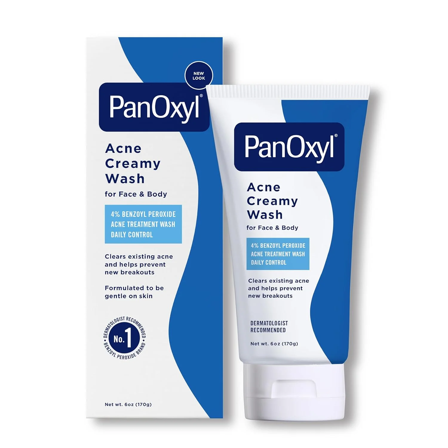 PanOxyl Acne Creamy Wash for Face & Body 170gm Benzoyl Peroxide 4% Antimicrobial