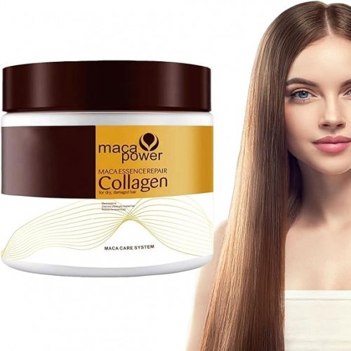 Maca Power Collagen Keratin Hair Mask Essence for Dry Damaged Hair 500ml