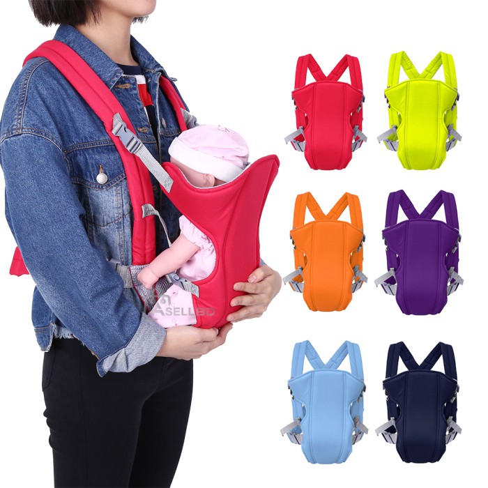 4-in-1 Baby Carrier With Comfortable Cushioned Head Support & Buckle Straps Multicolor