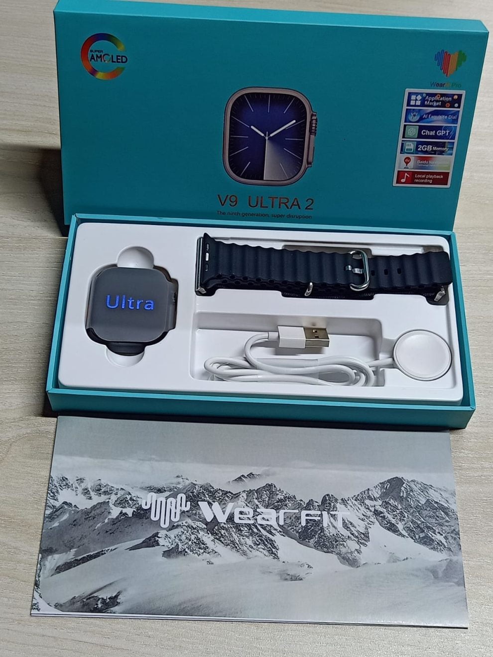 V9 Ultra 2 Smartwatch – Black Color