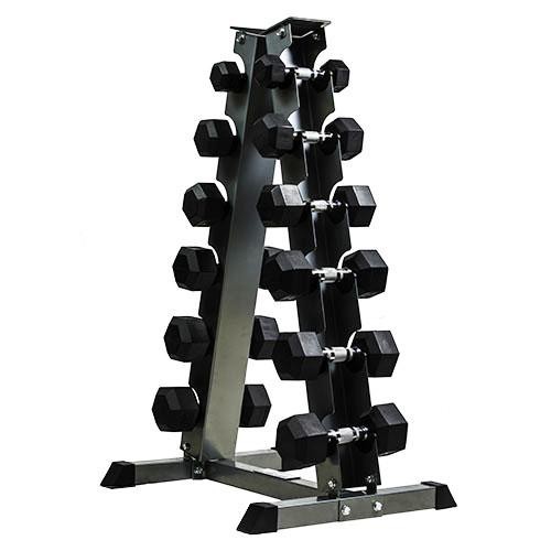 Multi- Function Dumbbell Rack for Safe & Easy Gym Dumbbell Storage 12 Pcs 6 Pairs 200kg - Black Color