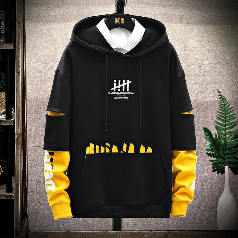 Stylish Color Combined Hoodie (5)