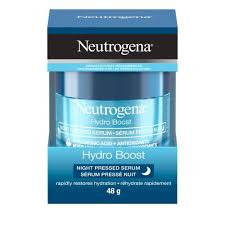 Neutrogena Hydro Boost Night Pressed Serum 48g Night Moisturizer – Hyaluronic Acid Serum for Dry Skin, Oil-Free and Non-Comedogenic
