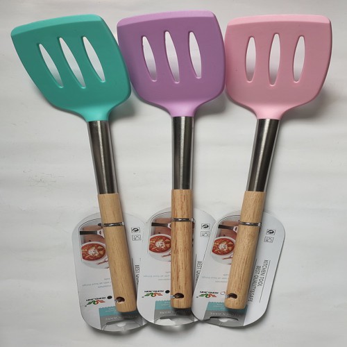 Nonstick Wooden Handle Silicon Spoon 1 pcs  price in Bangladesh