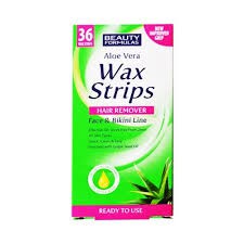 Beauty Formulas Aloe Vera Wax Strips Hair Remover 36pcs