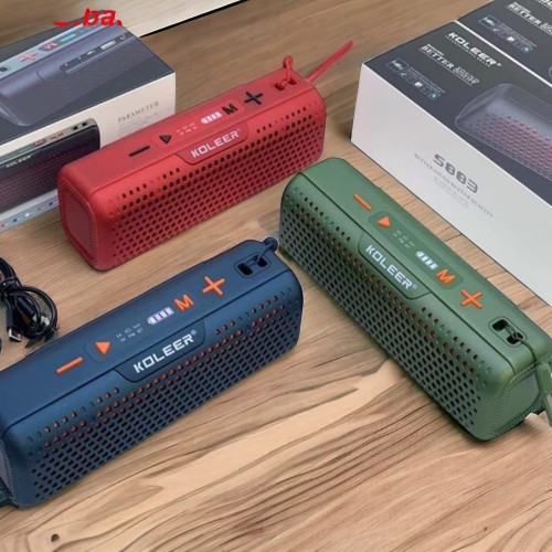 KOLEER S883 Bluetooth, AUX, USB & SD Card Supported Hi-Fi Sound Deep Bass Wireless Speaker With FM Radio