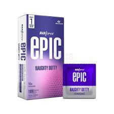 Manforce Epic Naughty Dotty Premium Condoms 10pcs | Extra Dotted with 1800 Square Dots | India