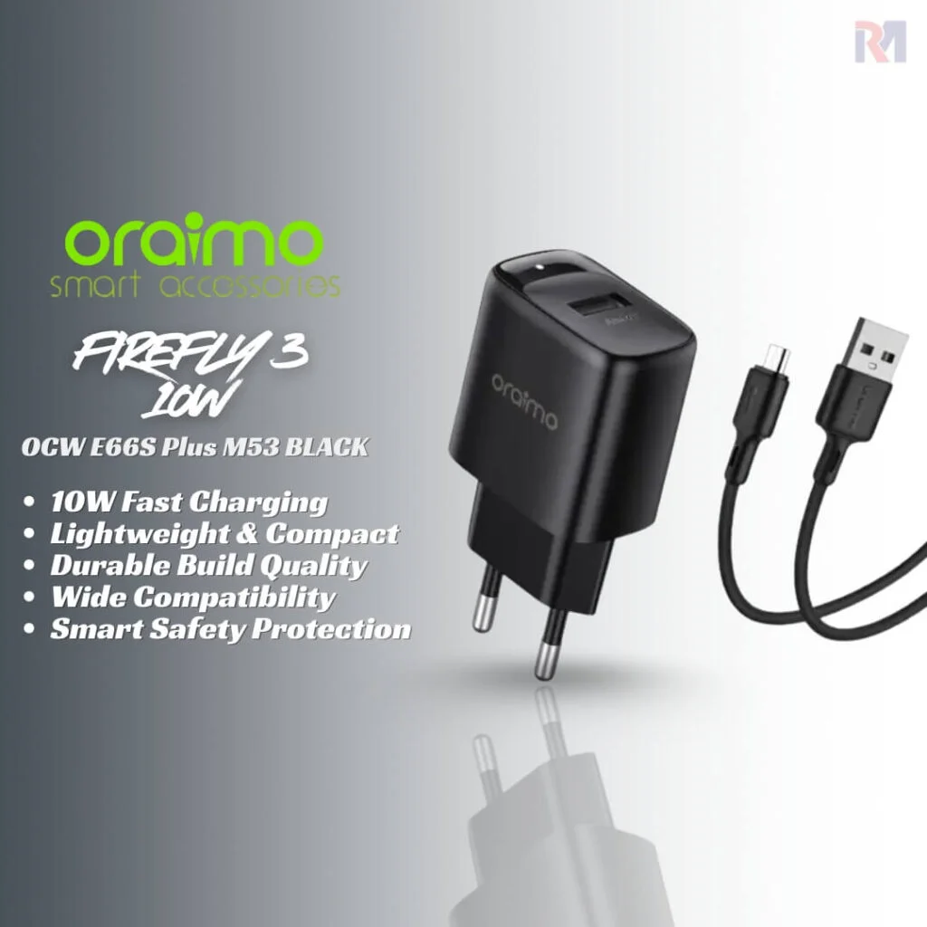 Oraimo Firefly 3 10W Charger Adapter with Micro USB Cable OCW E66S