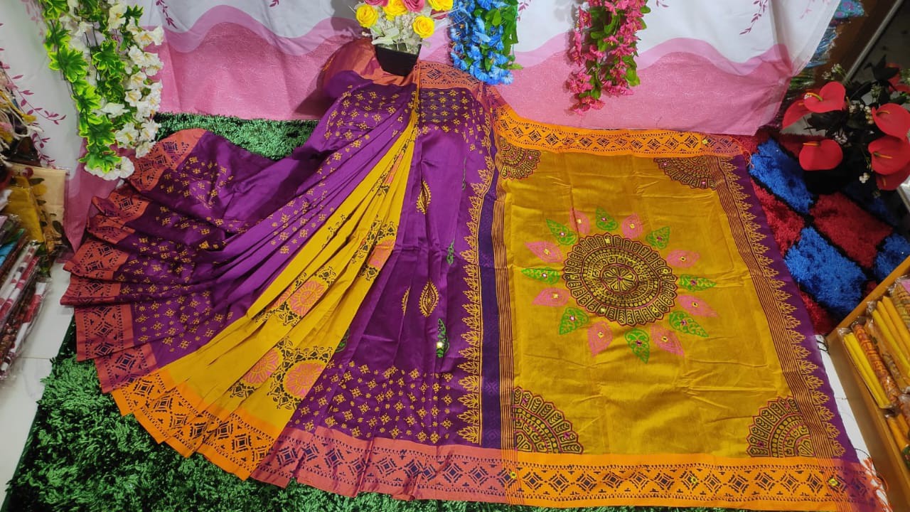 Embroidered Dupion Silk Saree