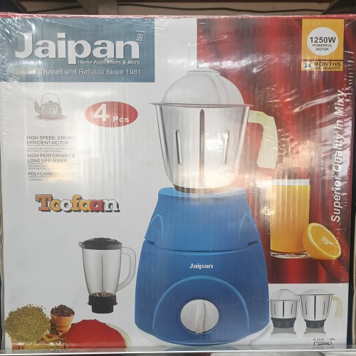 Jaipan Mega Star Toof aan 1250W Mixer Grinder 4pcs