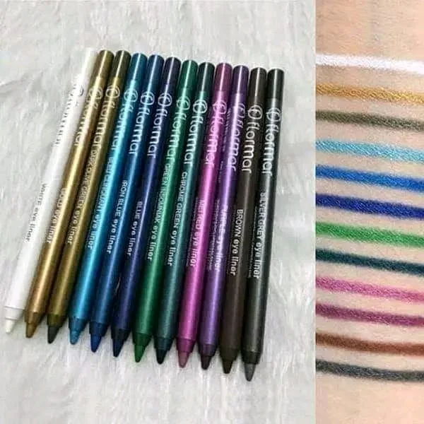 Flormar Waterproof Eyeliner Pencils 12pcs Set