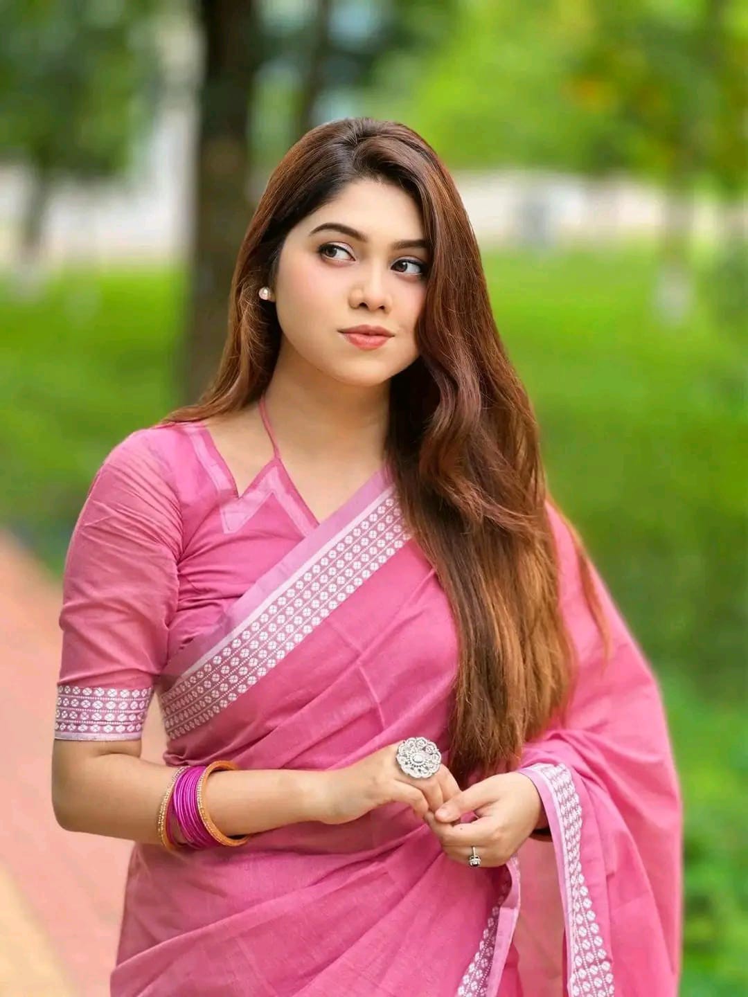 Nokshi pair saree with blouse piece