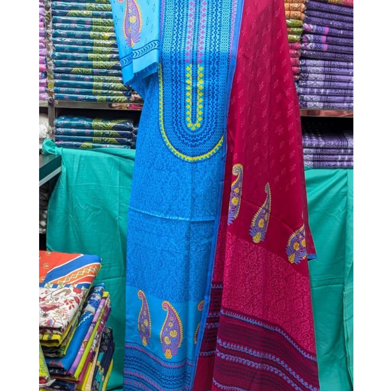 New Exclushive Collection High Qualitiey Cotton Printed Three Piece-(4)