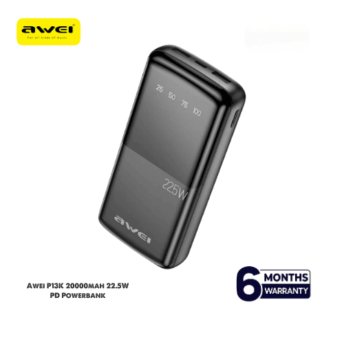 Awei P13K 22.5W PD Powerbank 20000mAh Fast Charging