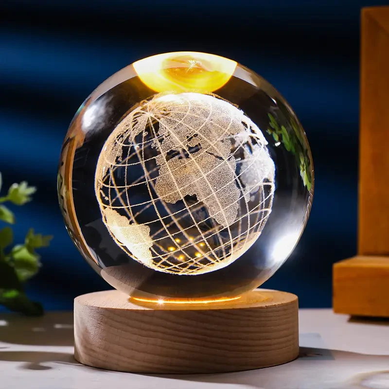 3D Crystal Ball – Globe (1 Color Base)