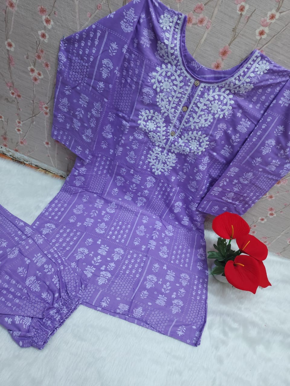 Embroidery Cotton Two Piece (3)