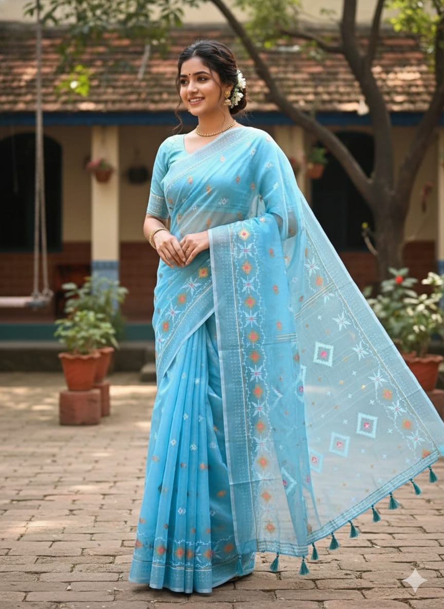 Meherun Classic Jamdani Print Saree