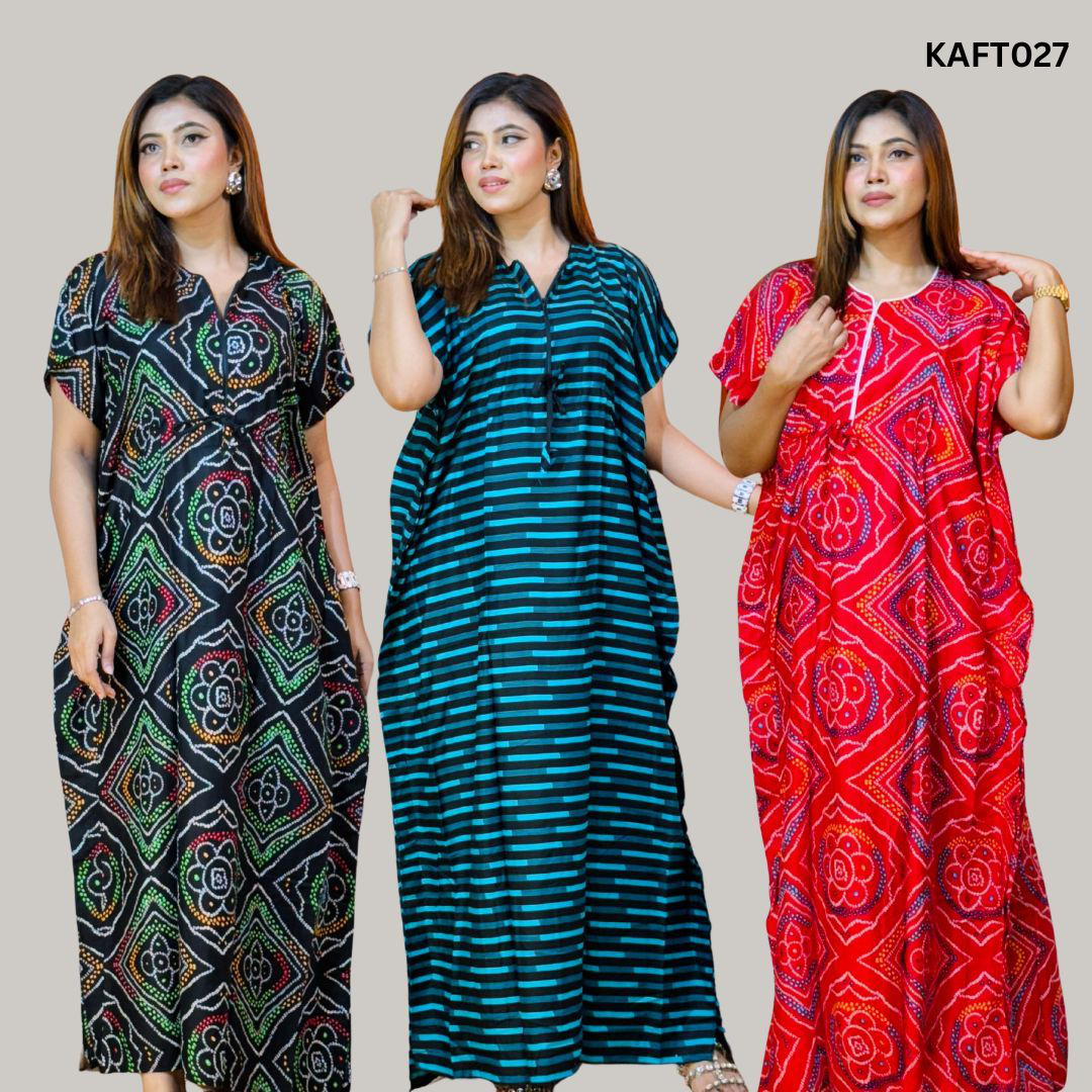 Long Kaftan Maxi Combo Pack of 3 Price in Bd