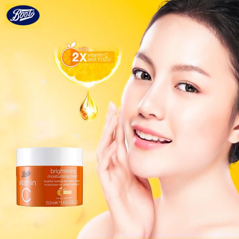 Boots Vitamin C Brightening Moisturizing Cream 50ml (International)