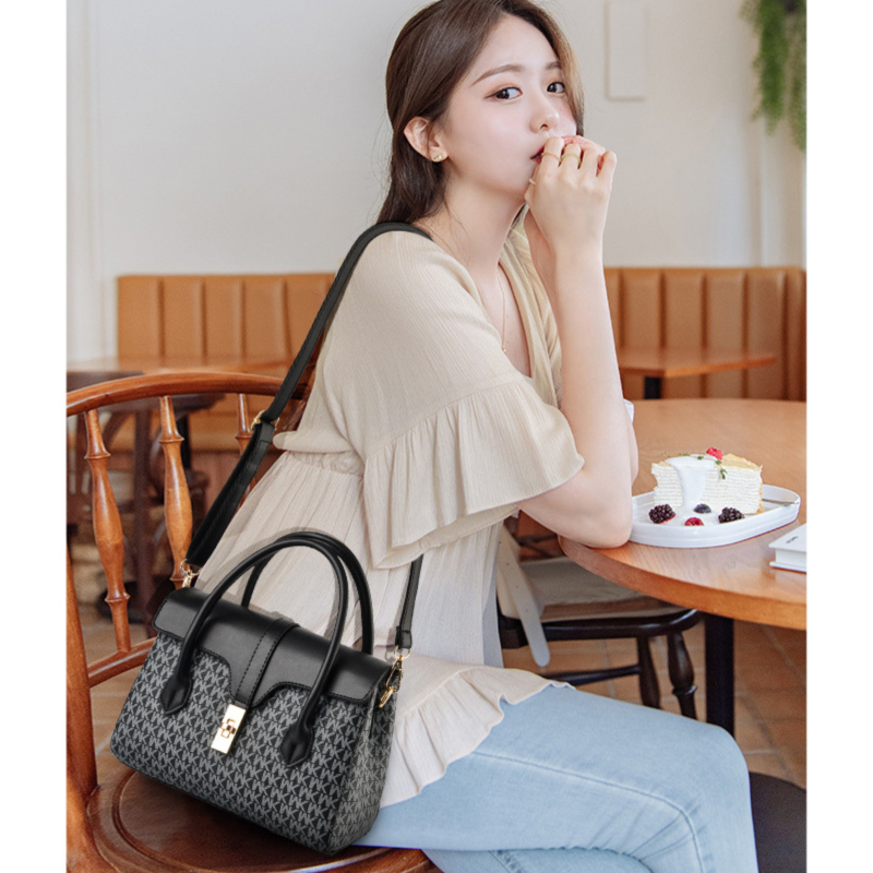 Newest High Quality MK Design American Bag Luxury Women's Handbags(Black)