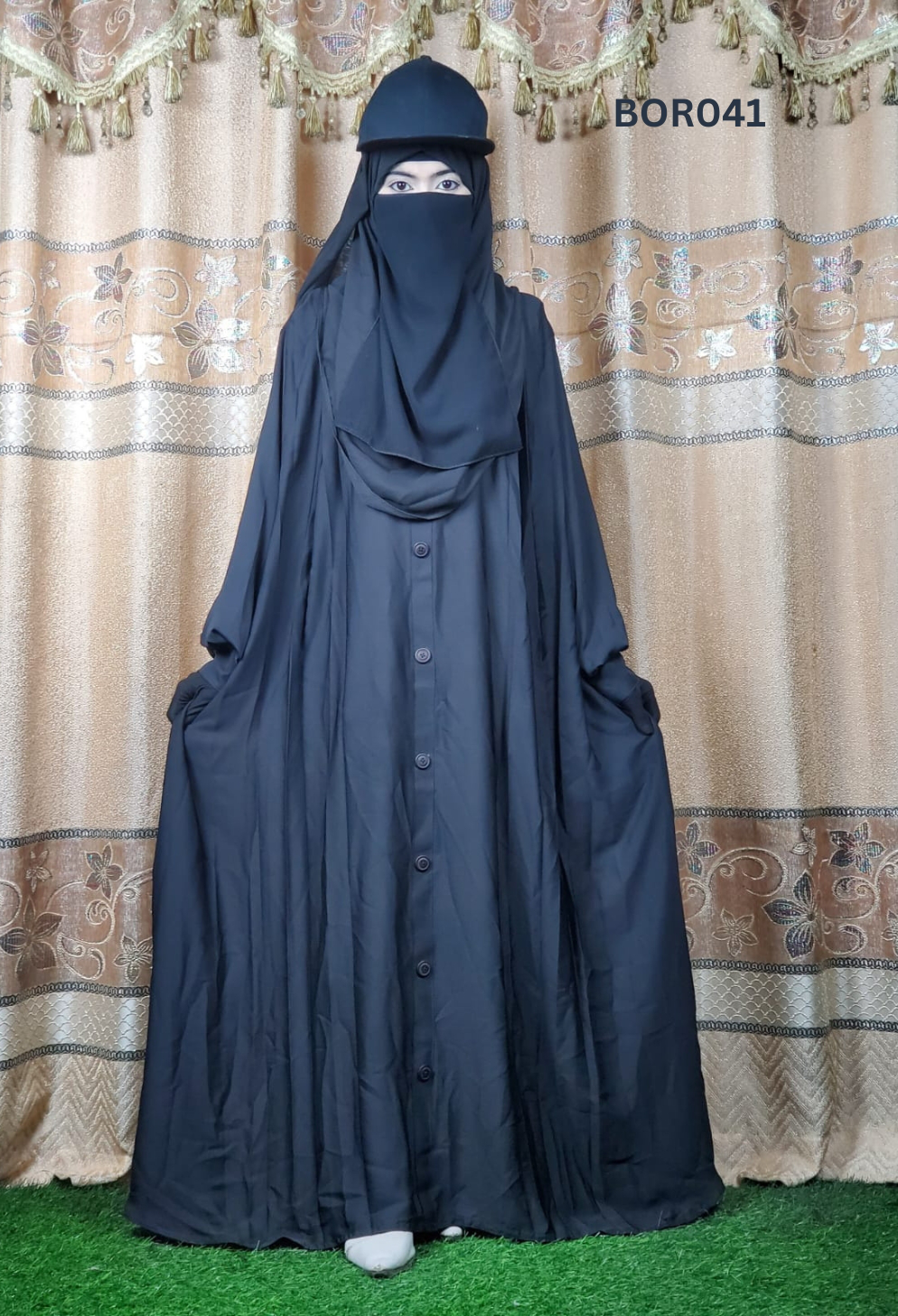Women Attractive High-Quality Borka Fabric Abaya Set (6)