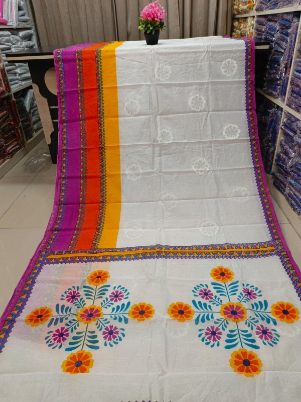 Premium Skin Print Half Silk Saree for Women