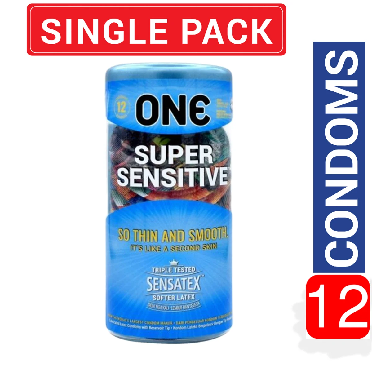 One Condom – Super Senstivie Condom – Single Pack – 12×1=12pcs