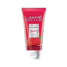 Lakme Blush & Glow Strawberry Gel Face Wash | 100ml | Vitamin C Serum | International