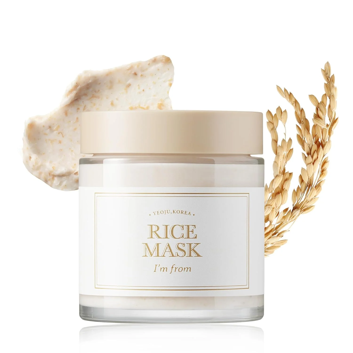 I’m from Rice Mask 110gm Gentle Exfoliating Wash Off Facial Mask for Dull, Rough Skin, Pore Clearing, Remove Dead Skin Cells, Uneven Skin Tone, Smooth Skin, Moiustirinzg, Radiant
