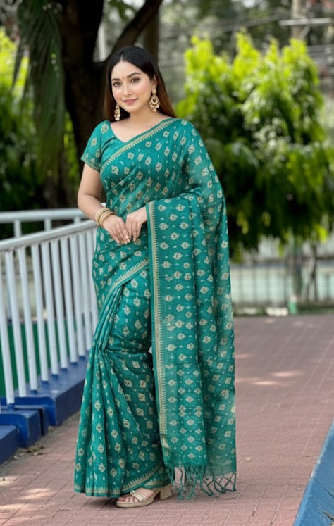 Aarong Floral Cotton Saree
