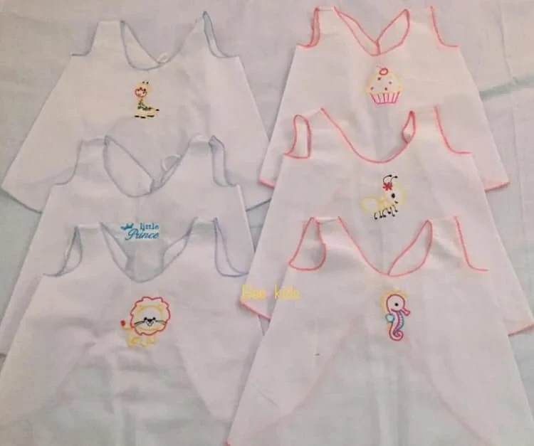 6pcs Combo Nima for Baby Multicolor Cotton Nima with Fita for New Born Baby 0-6 Month Babies Cloths