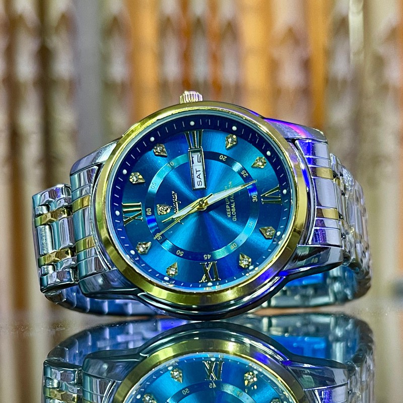 POEDAGAR Fashion Quartz Watch for Men - blue -(15)