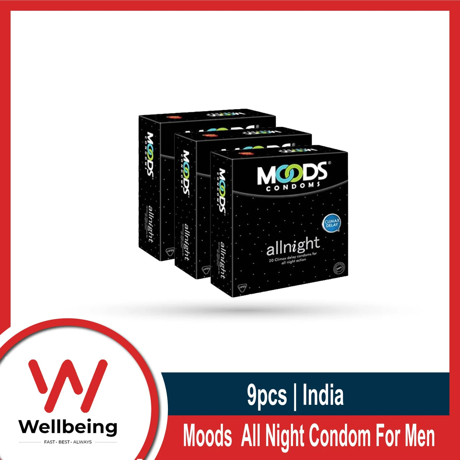 Moods | All Night Condom | Combo Pack | 3 Packs