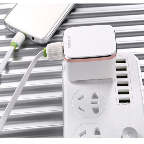 LDNIO A1204Q Quick Charge 3.0 Travel Charger With USB Type-C Cable
