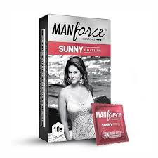 Manforce Sunny Edition Condoms for Men | 10 pcs | Ribbed, Dotted & Anatomically Shaped Condoms | India
