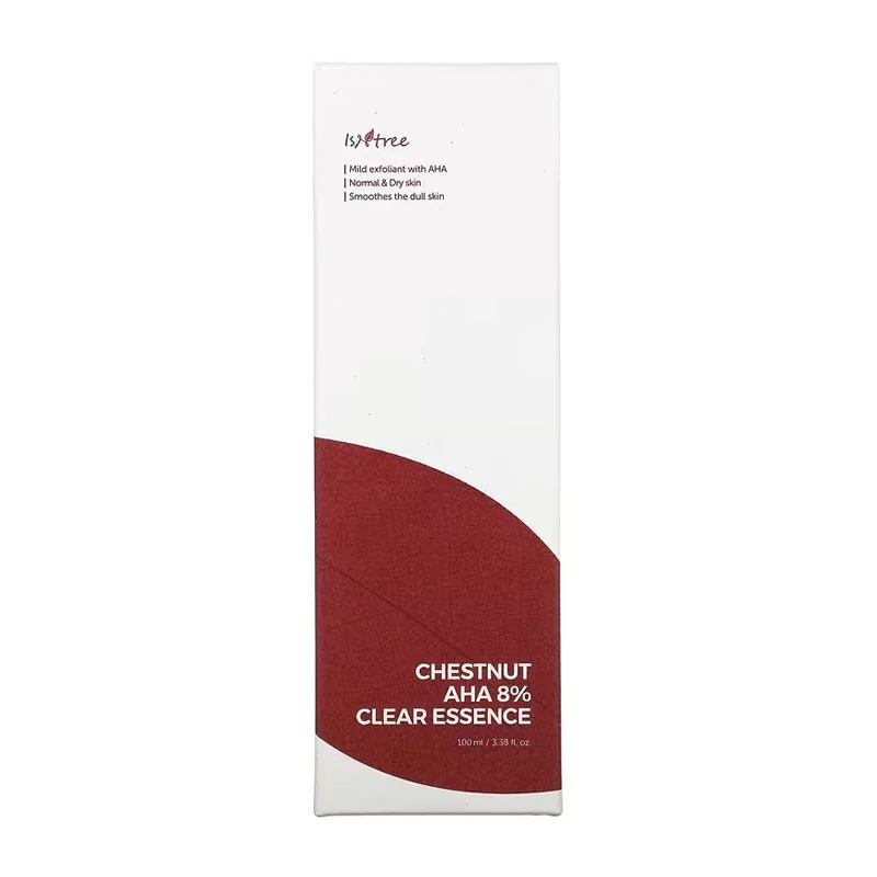 ISNTREE Chestnut AHA 8% Clear Essence 100ml | Tightening pores Chemical Facial Essence for Dead Skin Cells upcycling Ingredients Chestnut | Korean Skincare