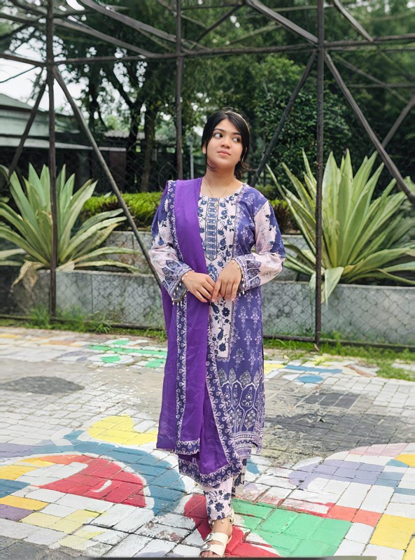 Noor Dubai Silk Three Piece