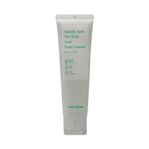 PURE GROUND Salicylic Acid Acne Foam Cleanser 150ml